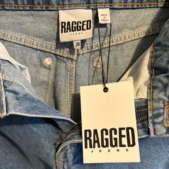 The Ragged Priest Butt Cut Jeans High Rise Slim Fit Light Blue Women’s 26 - Picture 8 of 10